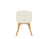 Canadel Downtown Point Dining Chair in Caramel Washed, TW Fabric, back view