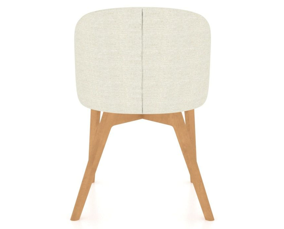 Canadel Downtown Point Dining Chair in Caramel Washed, TW Fabric, back view