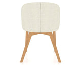 Canadel Downtown Point Dining Chair in Caramel Washed, TW Fabric, back view
