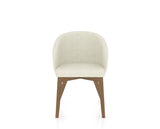 Canadel Downtown Point Dining Chair in Pecan Washed, TW Fabric, front view