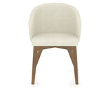 Canadel Downtown Point Dining Chair in Pecan Washed, TW Fabric, front view