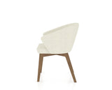Canadel Downtown Point Dining Chair in Pecan Washed, TW Fabric, side view