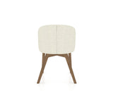 Canadel Downtown Point Dining Chair in Pecan Washed, TW Fabric, back view