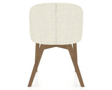 Canadel Downtown Point Dining Chair in Pecan Washed, TW Fabric, back view