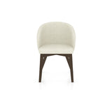 Canadel Downtown Point Dining Chair in Hazelnut Washed, TW Fabric, front view