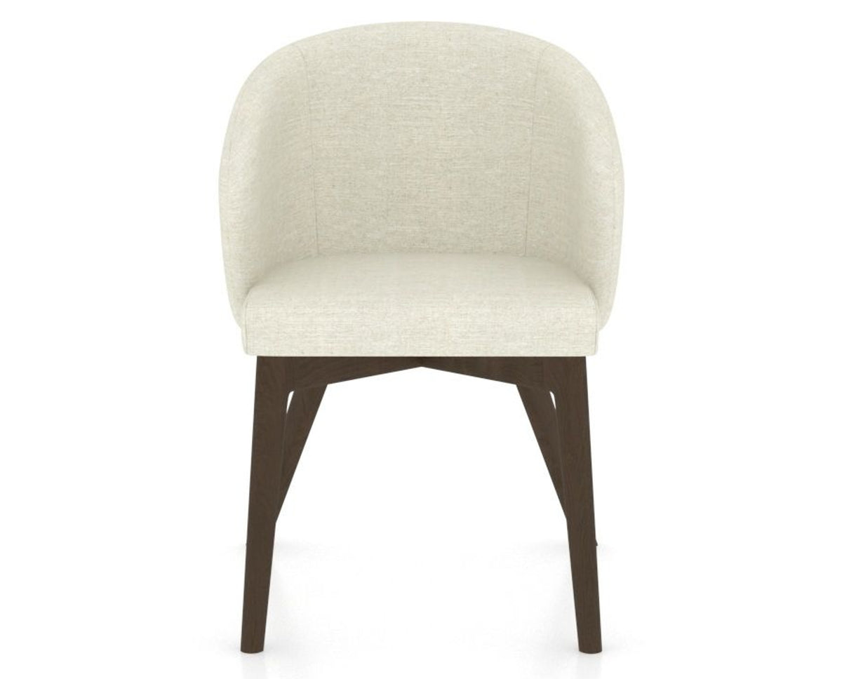 Canadel Downtown Point Dining Chair in Hazelnut Washed, TW Fabric, front view