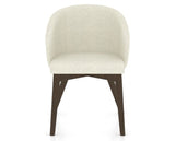 Canadel Downtown Point Dining Chair in Hazelnut Washed, TW Fabric, front view