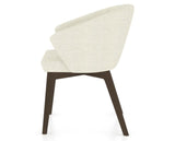 Canadel Downtown Point Dining Chair in Hazelnut Washed, TW Fabric, side view