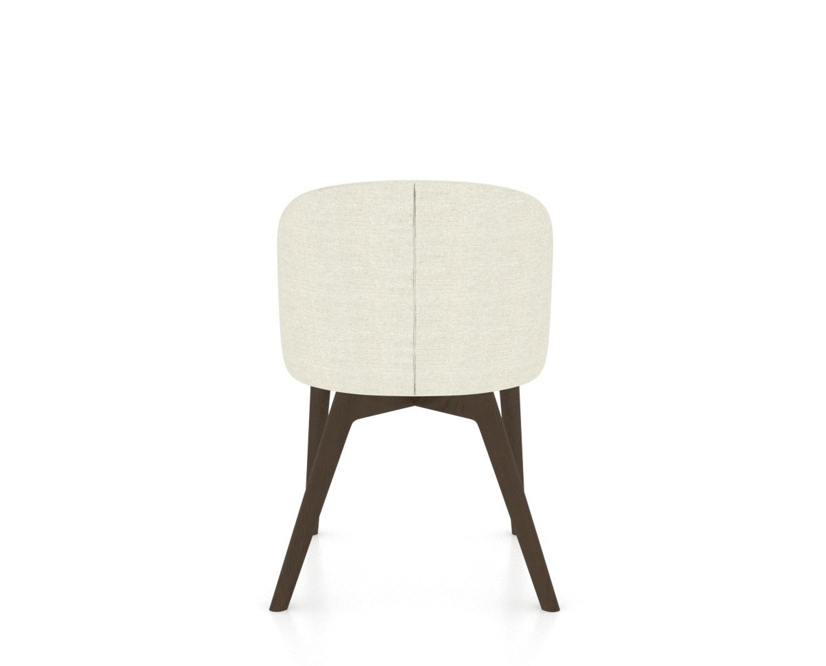 Canadel Downtown Point Dining Chair in Hazelnut Washed, TW Fabric, back view