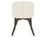 Canadel Downtown Point Dining Chair in Hazelnut Washed, TW Fabric, back view