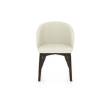Canadel Downtown Point Dining Chair in Davy's Grey, TW Fabric, front view