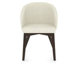 Canadel Downtown Point Dining Chair in Davy's Grey, TW Fabric, front view