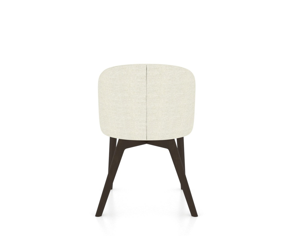 Canadel Downtown Point Dining Chair in Davy's Grey, TW Fabric, back view