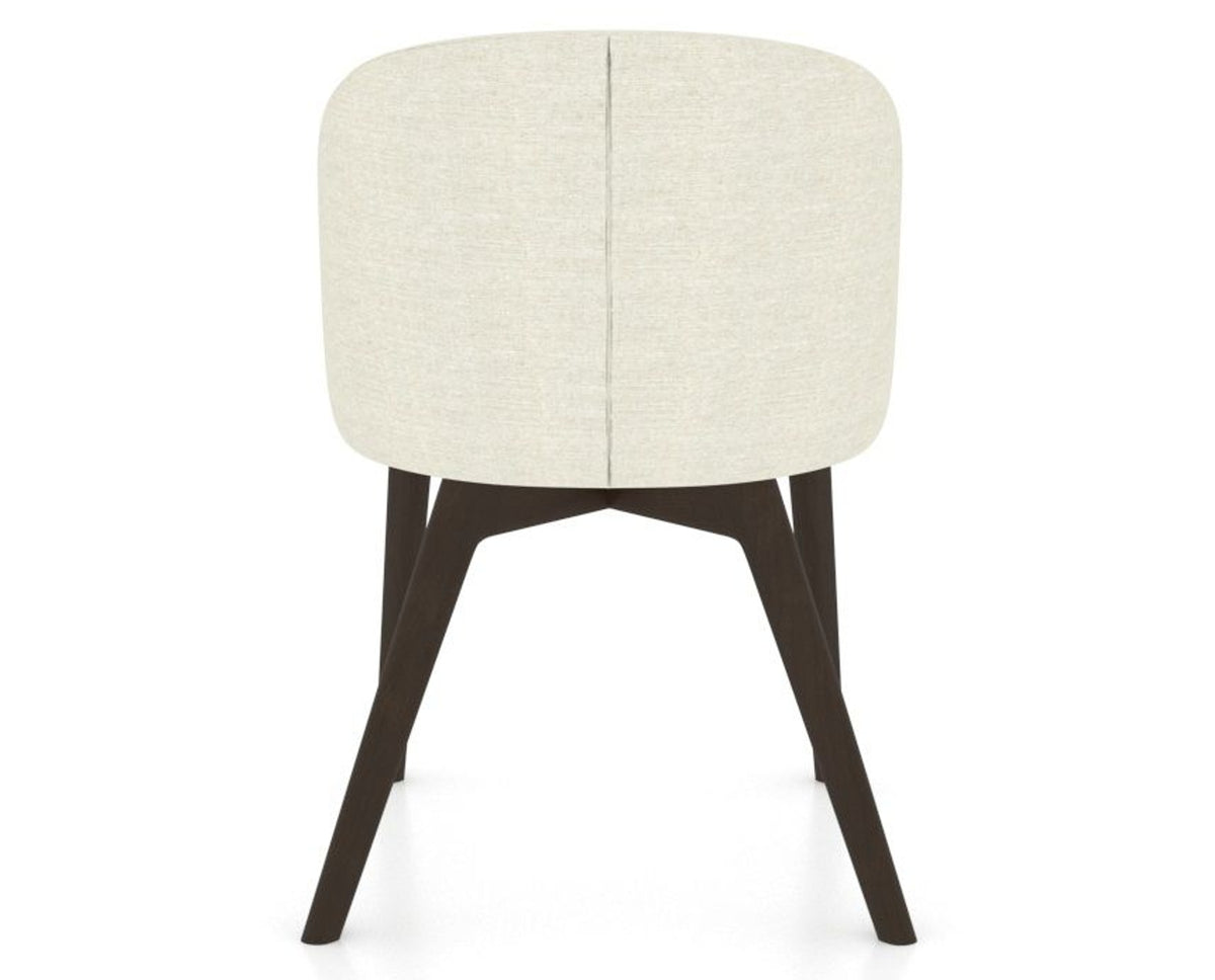 Canadel Downtown Point Dining Chair in Davy's Grey, TW Fabric, back view