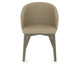 Canadel Downtown Point Dining Chair in Shadow, XY Faux Leather, front view