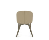 Canadel Downtown Point Dining Chair in Shadow, XY Faux Leather, back view