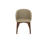 Canadel Downtown Point Dining Chair in Cognac Washed, XY Faux Leather, front view