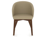 Canadel Downtown Point Dining Chair in Cognac Washed, XY Faux Leather, front view