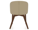 Canadel Downtown Point Dining Chair in Cognac Washed, XY Faux Leather, back view