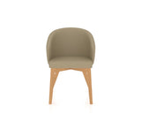 Canadel Downtown Point Dining Chair in Caramel Washed, XY Faux Leather, front view