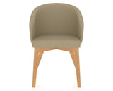 Canadel Downtown Point Dining Chair in Caramel Washed, XY Faux Leather, front view