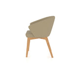 Canadel Downtown Point Dining Chair in Caramel Washed, XY Faux Leather, side view