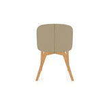 Canadel Downtown Point Dining Chair in Caramel Washed, XY Faux Leather, back view