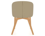Canadel Downtown Point Dining Chair in Caramel Washed, XY Faux Leather, back view