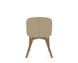 Canadel Downtown Point Dining Chair in Pecan Washed, XY Faux Leather, back view