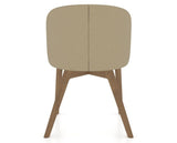 Canadel Downtown Point Dining Chair in Pecan Washed, XY Faux Leather, back view