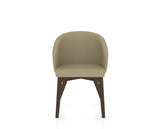 Canadel Downtown Point Dining Chair in Hazelnut Washed, XY Faux Leather, front view