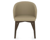 Canadel Downtown Point Dining Chair in Hazelnut Washed, XY Faux Leather, front view