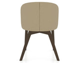 Canadel Downtown Point Dining Chair in Hazelnut Washed, XY Faux Leather, back view