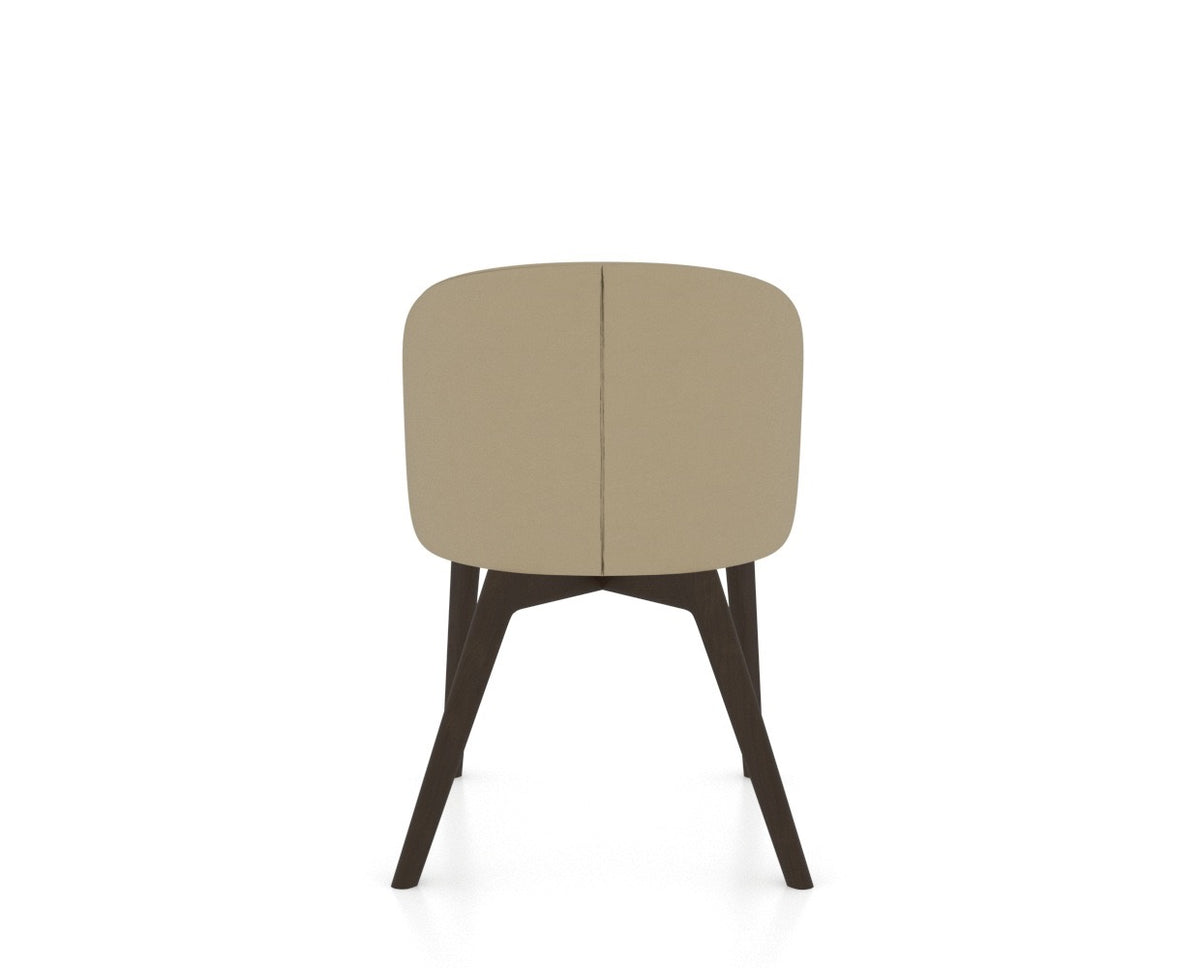 Canadel Downtown Point Dining Chair in Davy's Grey, XY Faux Leather, back view