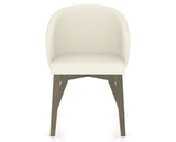 Canadel Downtown Point Dining Chair in Shadow, YJ Faux Leather, front view