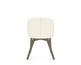 Canadel Downtown Point Dining Chair in Shadow, YJ Faux Leather, back view