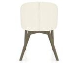 Canadel Downtown Point Dining Chair in Shadow, YJ Faux Leather, back view