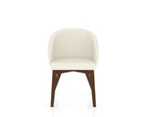 Canadel Downtown Point Dining Chair in Cognac Washed, YJ Faux Leather, front view