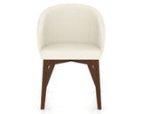 Canadel Downtown Point Dining Chair in Cognac Washed, YJ Faux Leather, front view