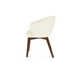 Canadel Downtown Point Dining Chair in Cognac Washed, YJ Faux Leather, side view