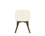 Canadel Downtown Point Dining Chair in Cognac Washed, YJ Faux Leather, back view
