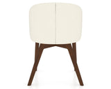 Canadel Downtown Point Dining Chair in Cognac Washed, YJ Faux Leather, back view