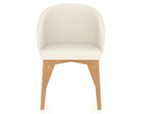 Canadel Downtown Point Dining Chair in Caramel Washed, YJ Faux Leather, front view