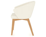 Canadel Downtown Point Dining Chair in Caramel Washed, YJ Faux Leather, side view