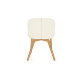 Canadel Downtown Point Dining Chair in Caramel Washed, YJ Faux Leather, back view