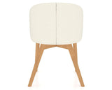 Canadel Downtown Point Dining Chair in Caramel Washed, YJ Faux Leather, back view