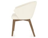 Canadel Downtown Point Dining Chair in Pecan Washed, YJ Faux Leather, side view