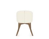 Canadel Downtown Point Dining Chair in Pecan Washed, YJ Faux Leather, back view