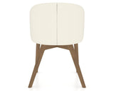 Canadel Downtown Point Dining Chair in Pecan Washed, YJ Faux Leather, back view