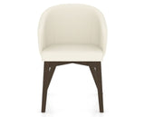Canadel Downtown Point Dining Chair in Hazelnut Washed, YJ Faux Leather, front view